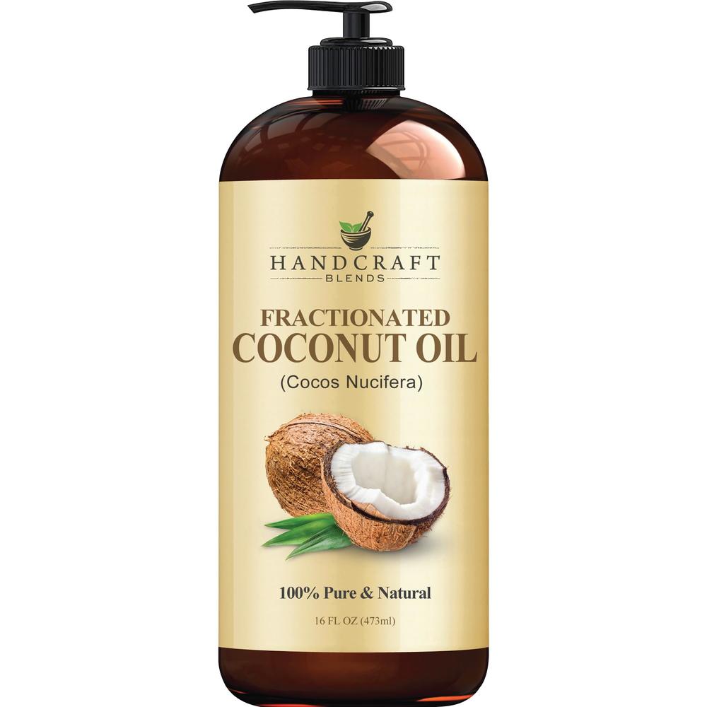 Handcraft Blends Handcraft Fractionated Coconut Oil - 100% Pure & Natural Premium Grade Coconut Carrier for Essential Massage Oil, Moisturizing H