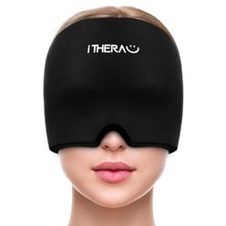 I-THERA-U iTHERAU Migraine Ice Head Wrap, Headache Relief Hat & Migraine Cap Cold Compress, Migraine Relief Cap for Headache Eyes Mask for
