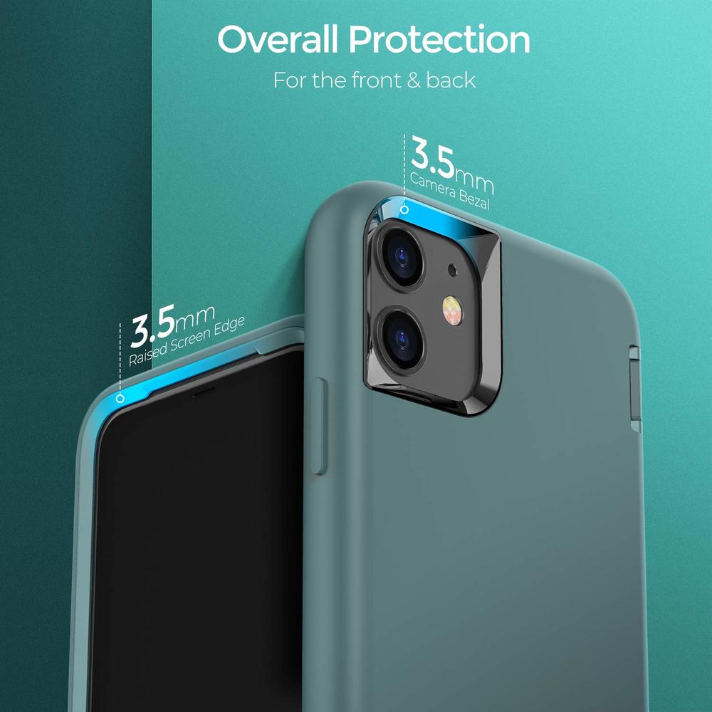 ORIbox for iPhone 13 mini Case for iPhone 12 mini Case Green, [10 FT Military Grade Drop Protection], The Liquid Silicone Heavy 