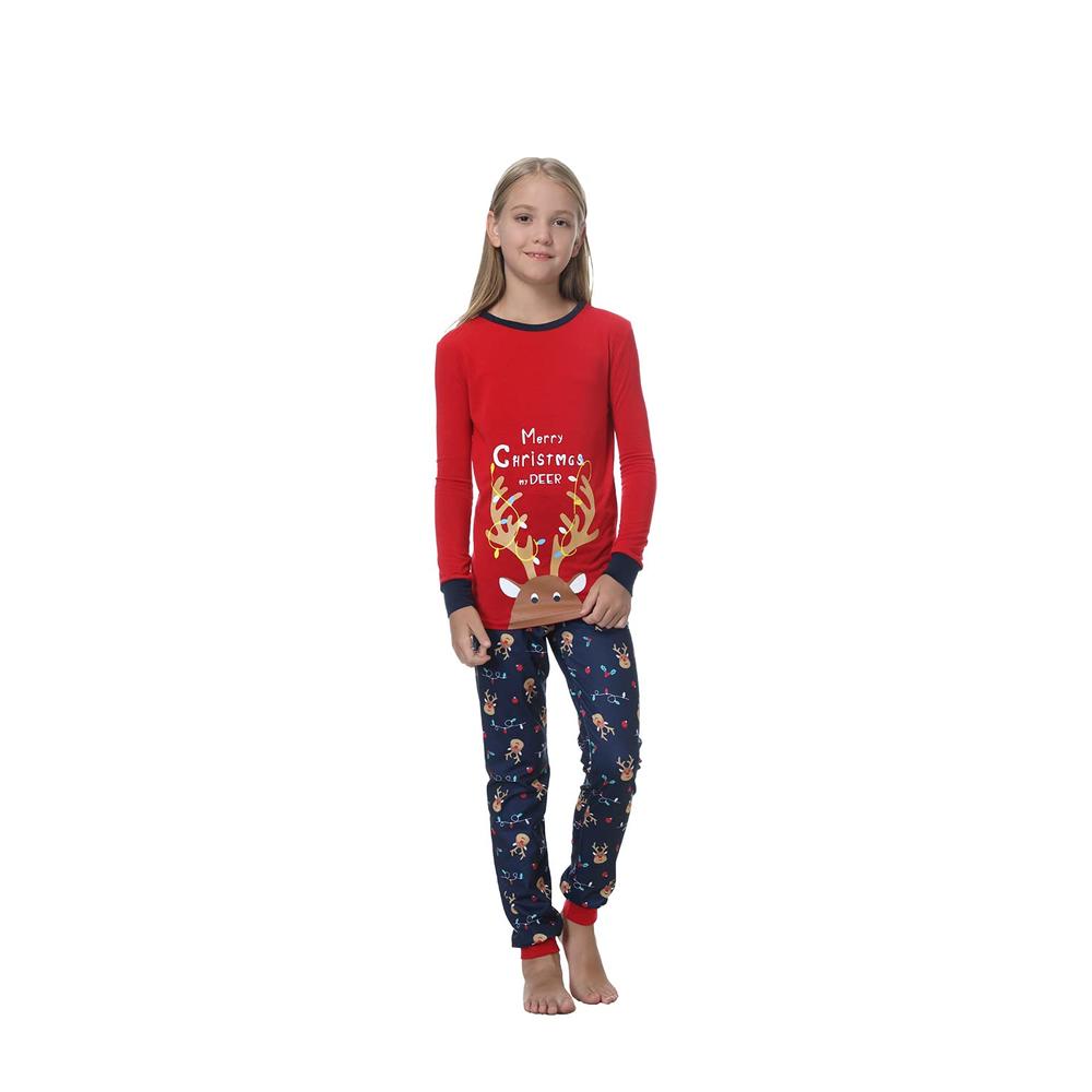 VENTELAN Matching Family Christmas Pajamas Set Soft Holiday Sleepwear Deer Xmas PJS Set for Couples,Women,L