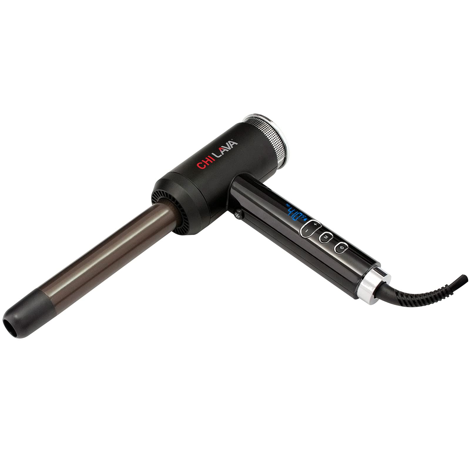 CHI Volcanic Lava Ceramic Curl Shot 1" Curling Iron With Cool Shot Locks In Curls. Durable Barrel. Smooth Glide. Ionic Shine., B