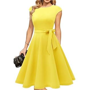 Dresstells DRESSTELLS Vintage Tea Dress for Women, 1950s Cocktail Party Dresses, Modest Bridesmaid Dress for Wedding, Fit Flare Prom Dress, Dresstells DRESSTELLS Vintage Tea Dress for Women, 1950s Cocktail Party Dresses, Modest Bridesmaid Dress for Wedding, Fit Flare Prom Dress,