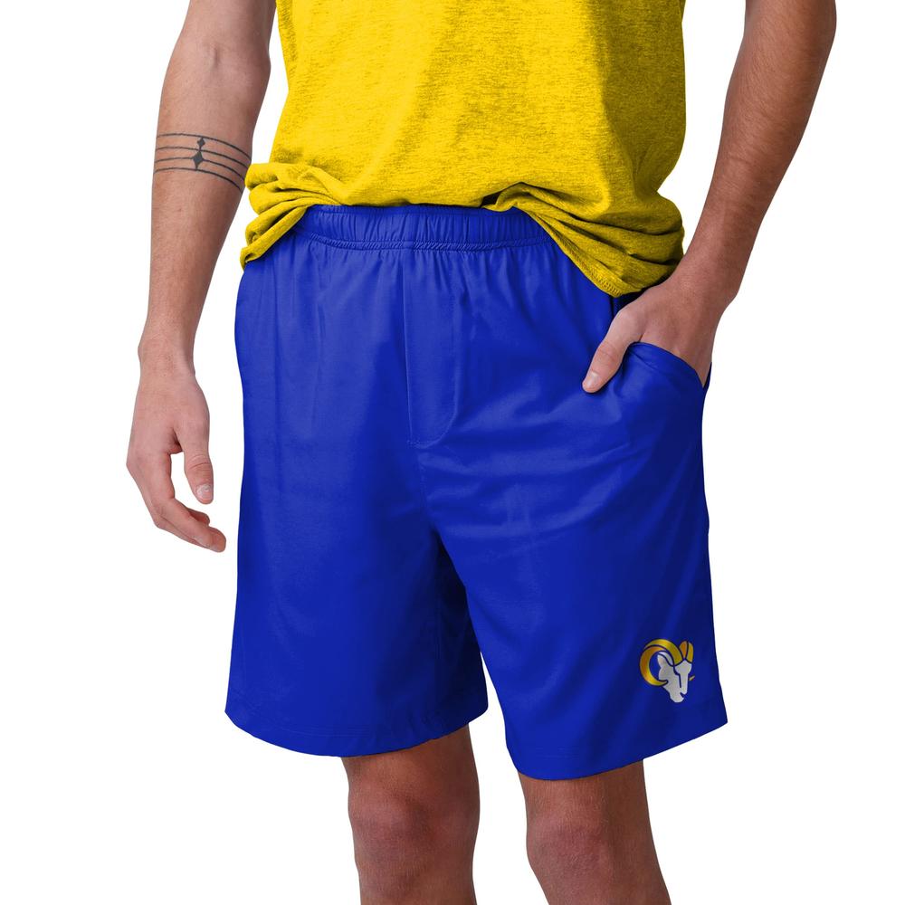 FOCO Los Angeles Rams NFL Mens Solid Woven Shorts - XL