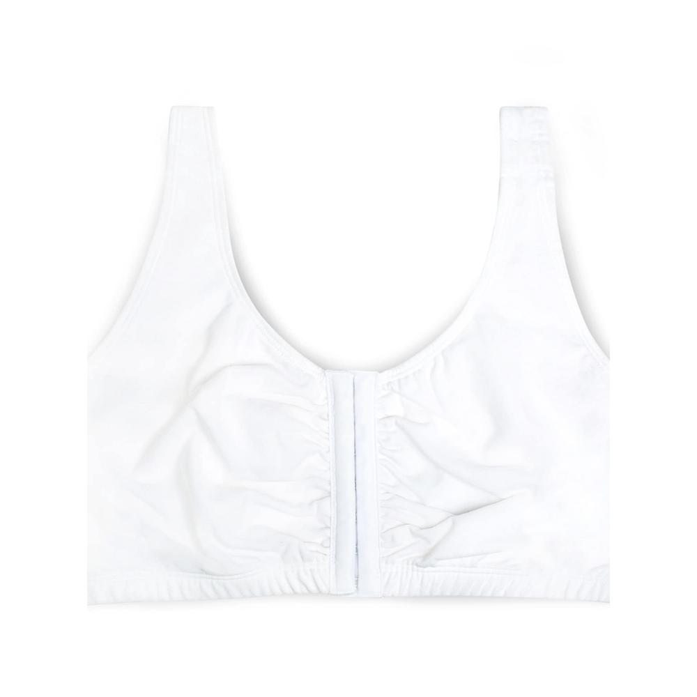 Fruit of the Loom Women's Front Close Builtup Sports Bra, WHITE, 34