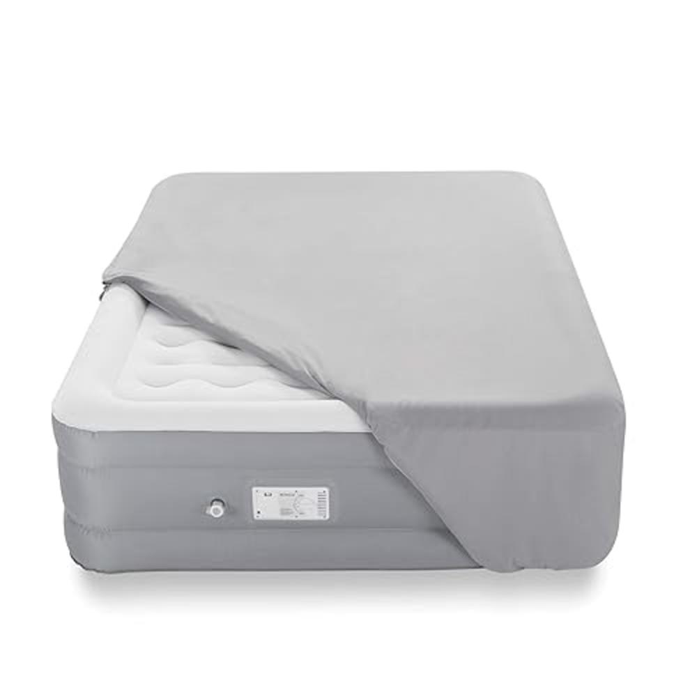 Brookstone Innovations Perfect Air Bed with Built-in Switch Automatically Inflates & Deflates - Includes Fitted Sheet and Carryi