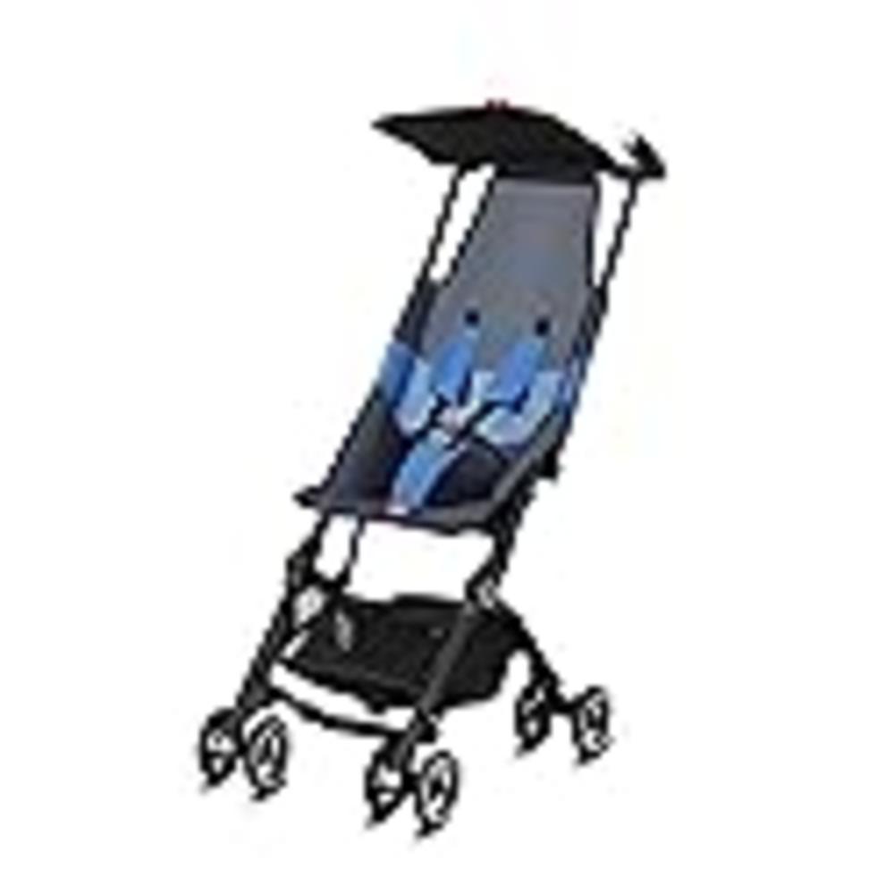 gb Pockit Air All Terrain Ultra Compact Lightweight Travel Stroller with Breathable Fabric in Night Blue , 28x17.5x39.8 Inch (Pa