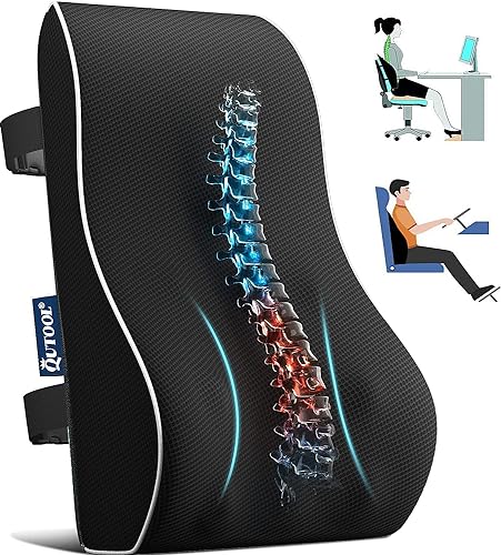 Flash Furniture Seat Cushion for Office Chair - 100% CertiPUR-US Certified Memory Foam - Pillow for Sitting, Black