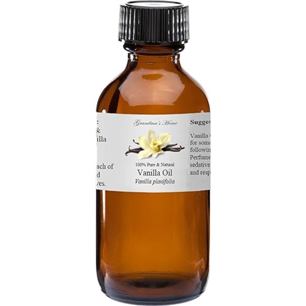 Vanilla Oil Essential Oil - 2 fl oz -100% Pure and Natural - Therapeutic Grade - Grandma's Home