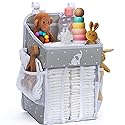 CRADLE STAR Hanging Diaper Caddy - Baby Shower Gifts Diaper Organizer for Changing Table - Hold 50+ Diapers - Nursery Baby Essen