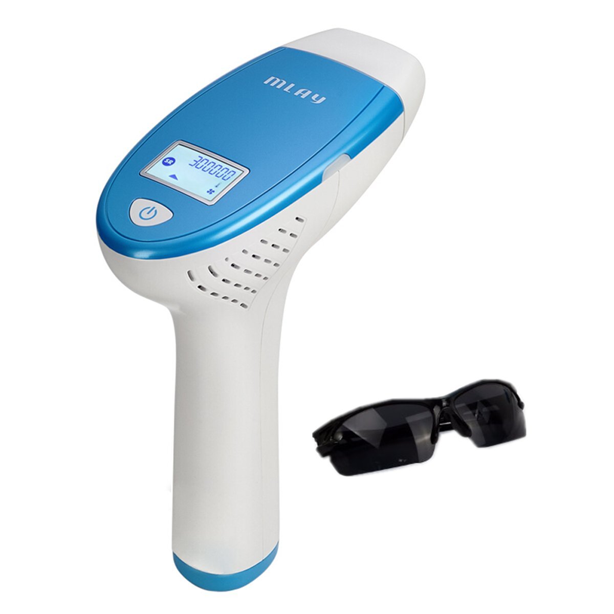 MLAY T1 Face and Body Hair Removal System - Painless Permanent Hair Removal Device for Women & Man - 300,000 Flashes - For Hair
