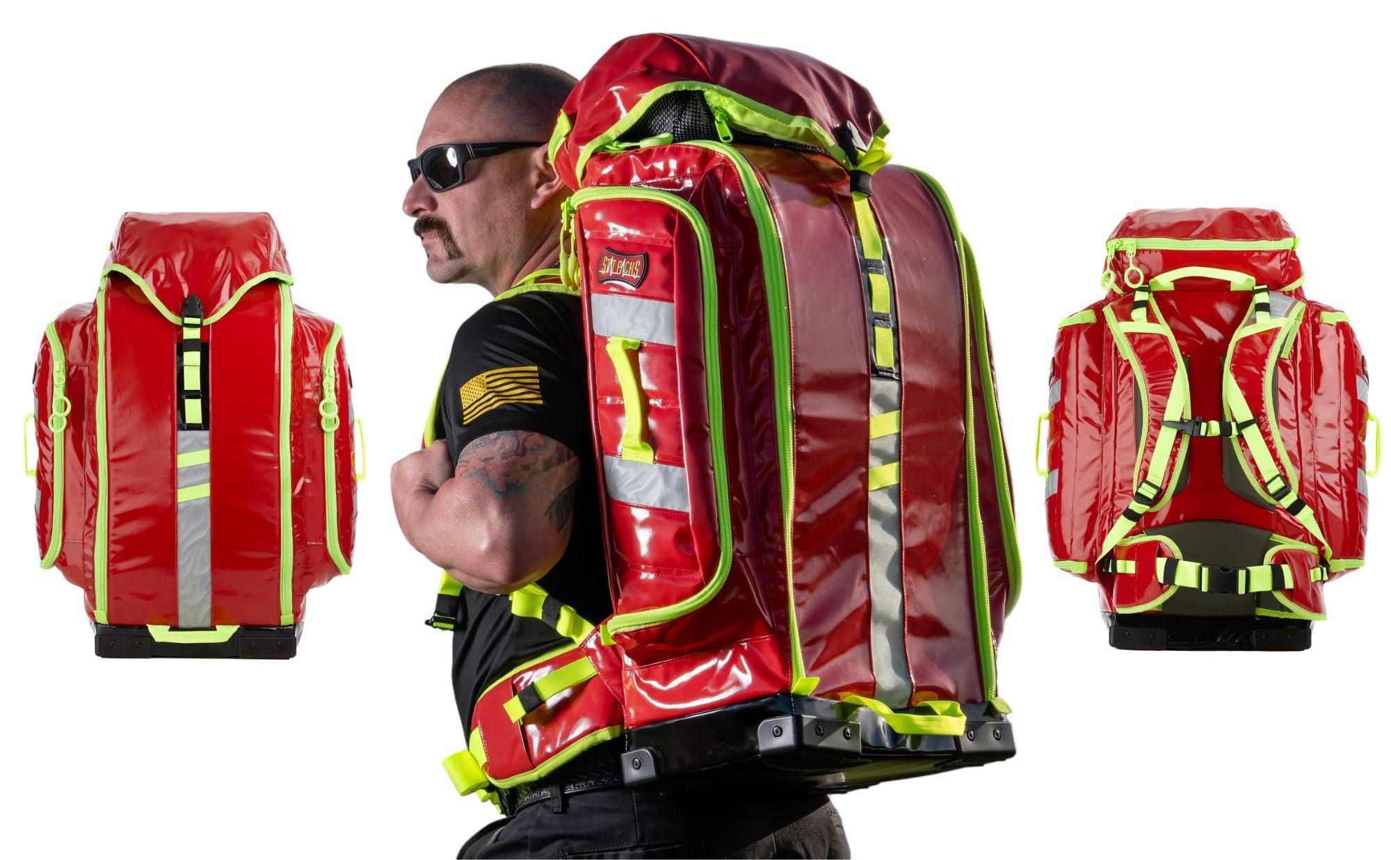 Statpacks New 2023 G3+ Backup Red EMT Medic Backpack BLS ALS Trauma Bag for EMS, Police, Firefighters