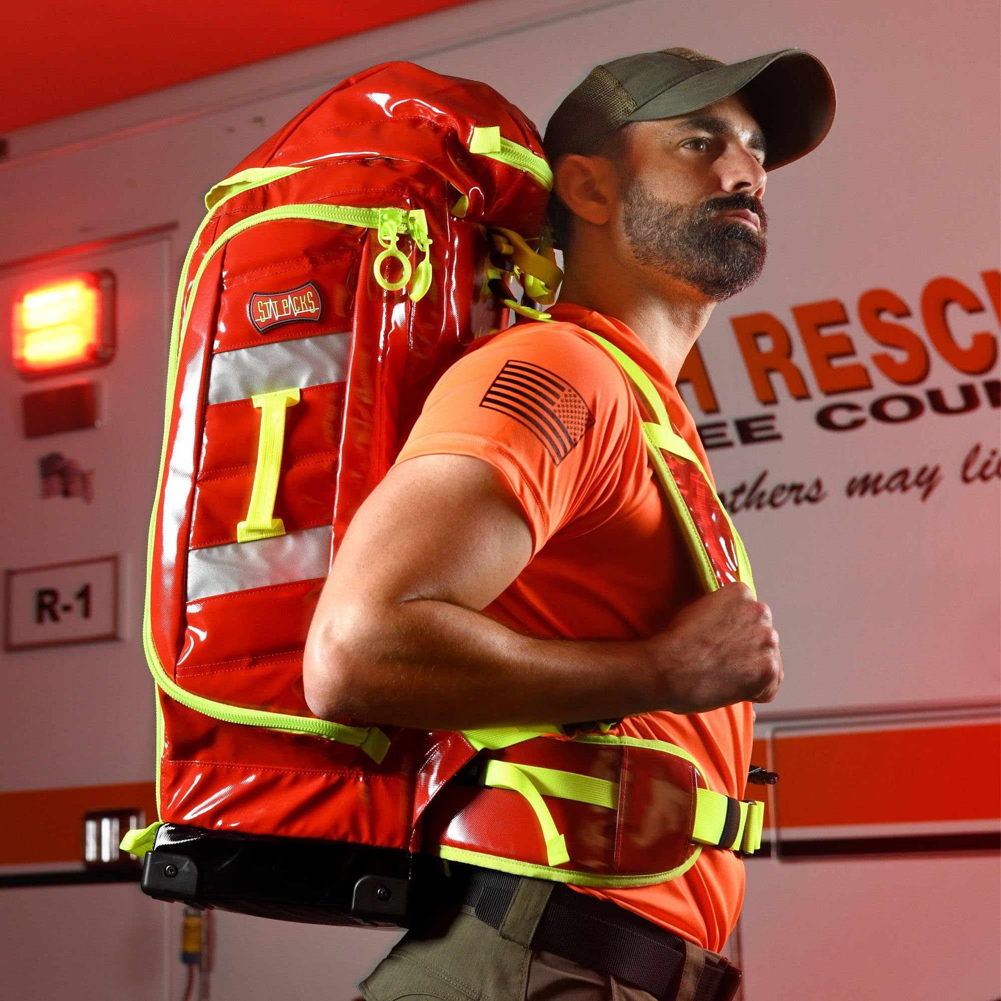 Statpacks New 2023 G3+ Backup Red EMT Medic Backpack BLS ALS Trauma Bag for EMS, Police, Firefighters