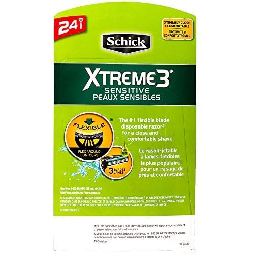 Schick Xtreme 3 Sensitive Disposable Razor (24 Count/Sensitive Skin)