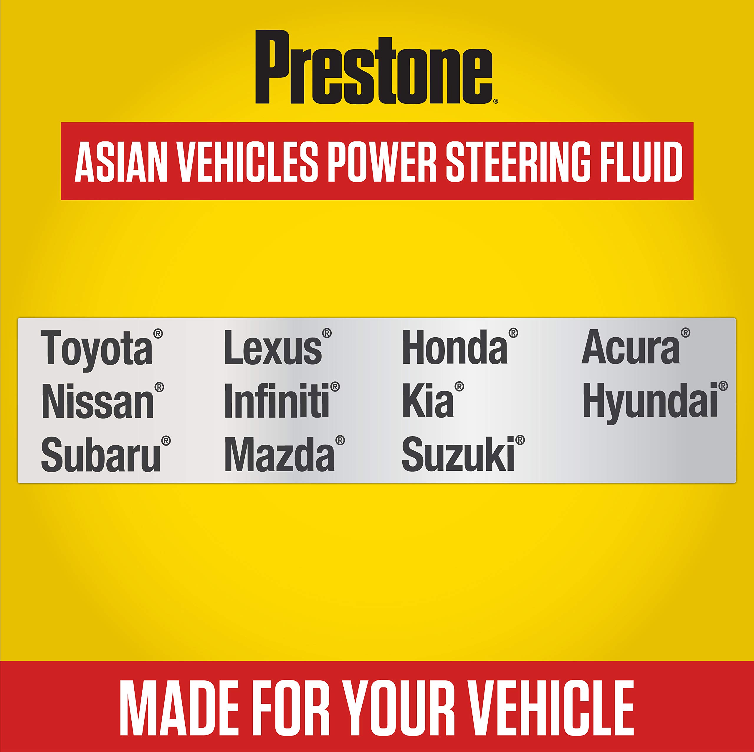 Prestone AS269 Power Steering Fluid for Asian Vehicles - 12 oz.