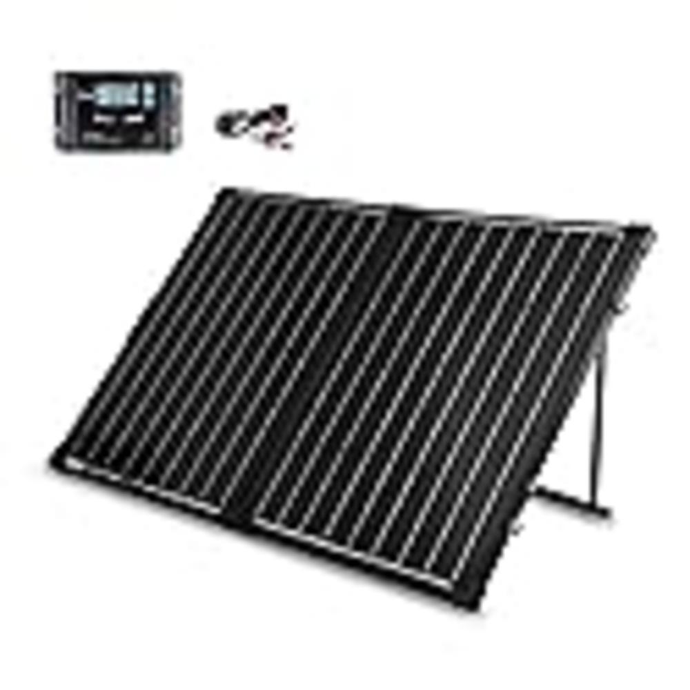 Renogy 200 Watt 12 Volt Portable Solar Panel with Waterproof 20A Charger Controller, Foldable 100W Solar Panel Suitcase with Adj