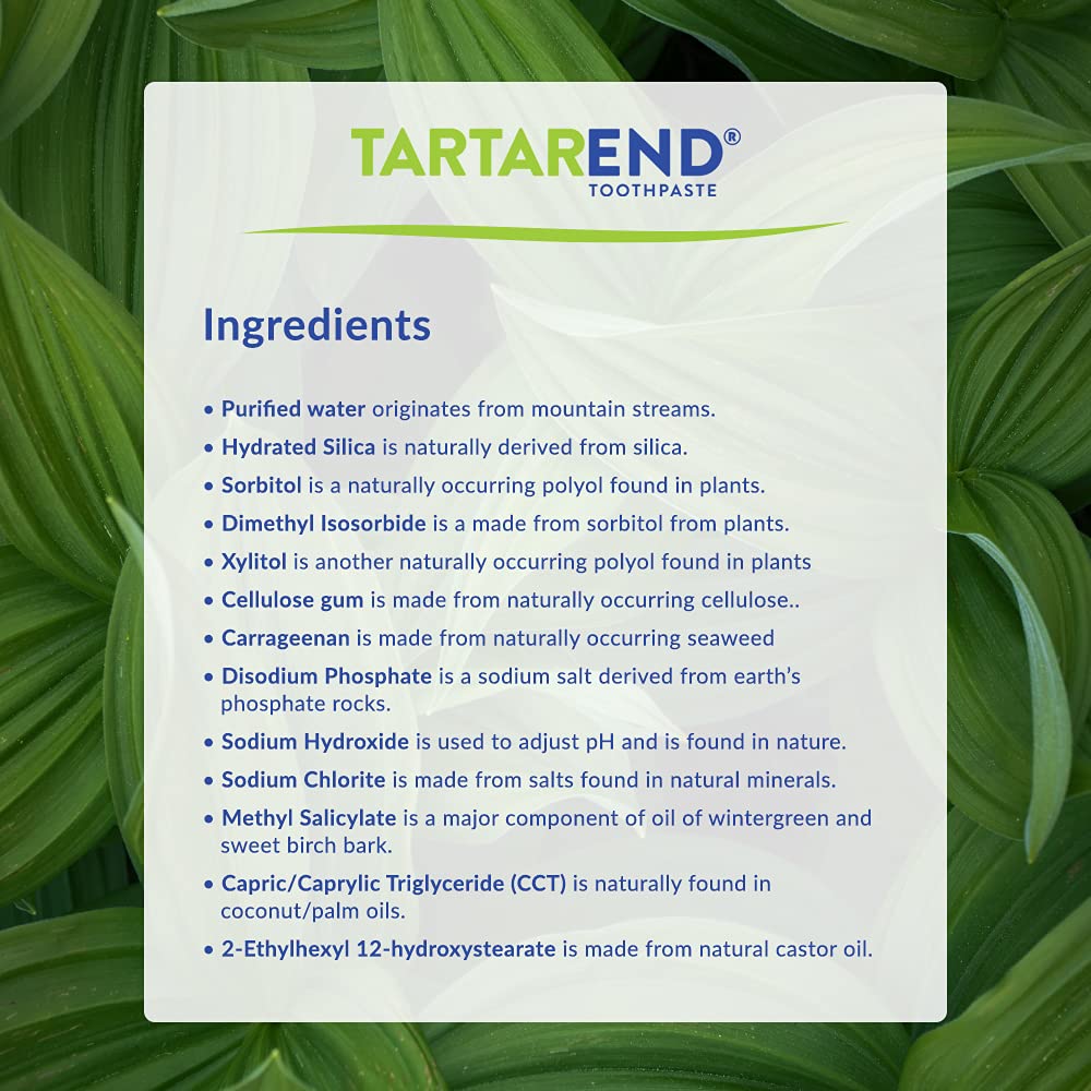 TartarEnd Toothpaste for Tartar Removal - Tartar Control Toothpaste to Remove Tartar and Plaque from Teeth at Home and Prevent T