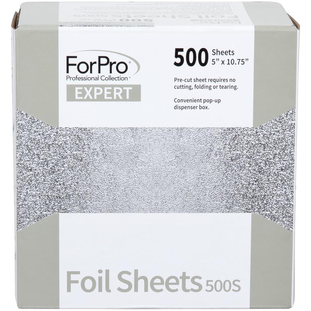 ForPro Professional Collection ForPro Expert Embossed Foil Sheets 500S, Aluminum Foil, Pop-Up Foil Dispenser, Hair Foils for Color Application and Highlighting