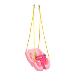 Little Tikes Snug 'n Secure Pink Swing with Adjustable Straps, 2-in-1 for Baby and Toddlers Ages 9 Months - 4 Years,16"D x 16.3"