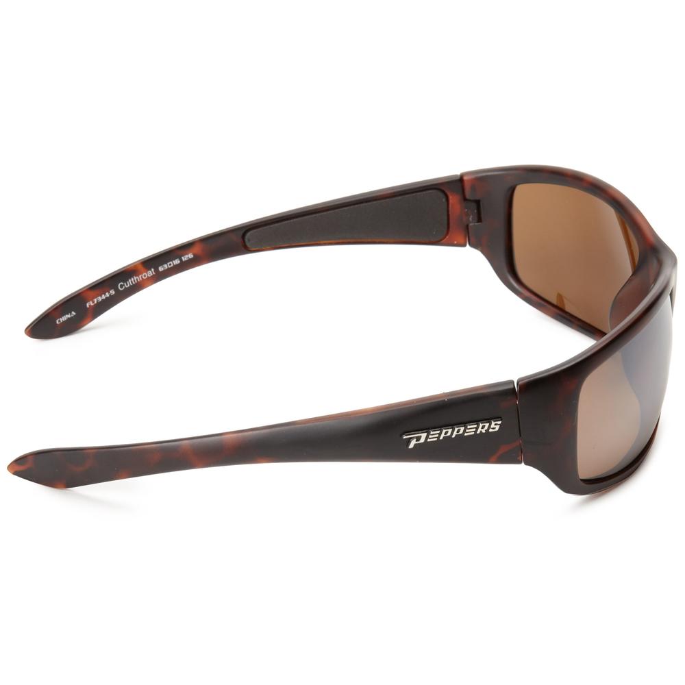 Peppers Pepper's Cutthroat Polarized Sport Sunglasses, Dark Tortoise, One Size