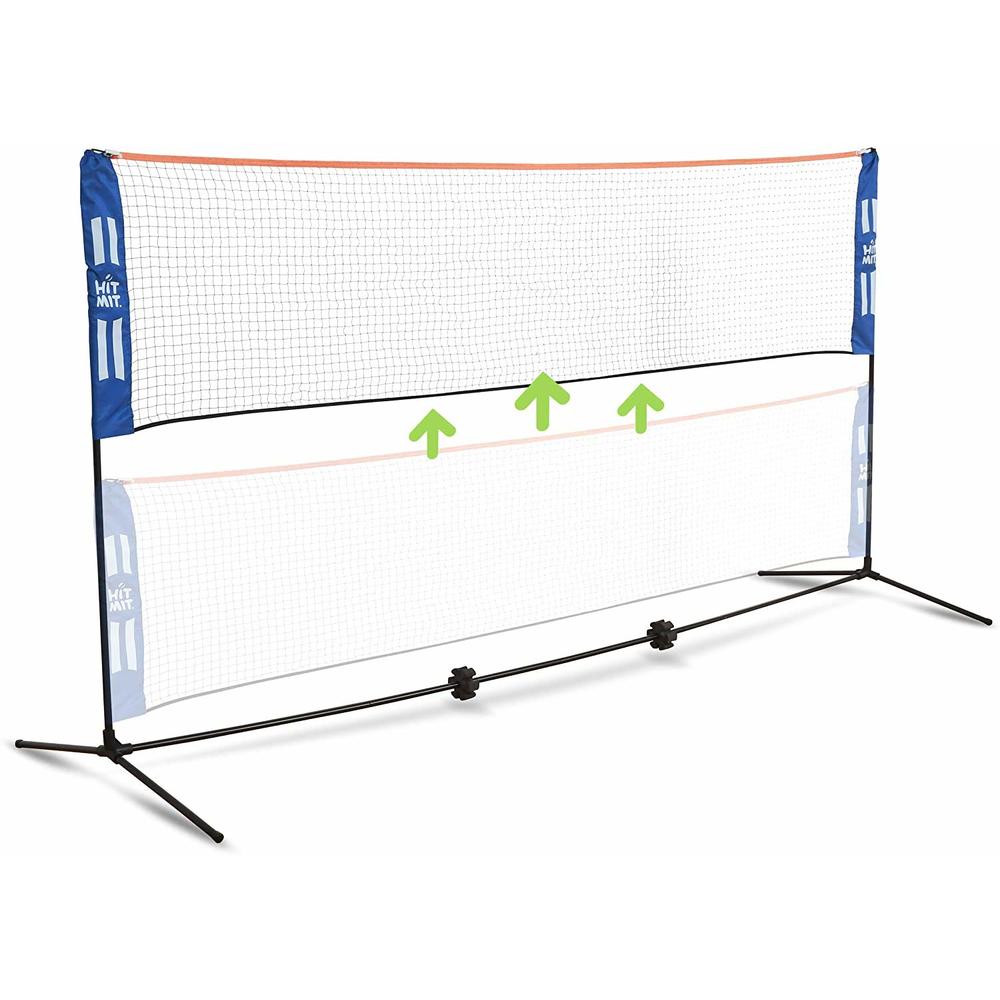 JOOLA HIT MIT Adjustable Height Portable Badminton Net Set - Competition Multi Sport Indoor or Outdoor Net for Playing Picklebal