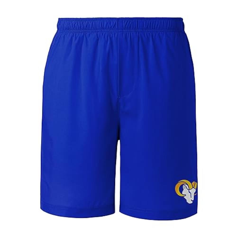 Foco Los Angeles Rams NFL Mens Solid Woven Shorts - L