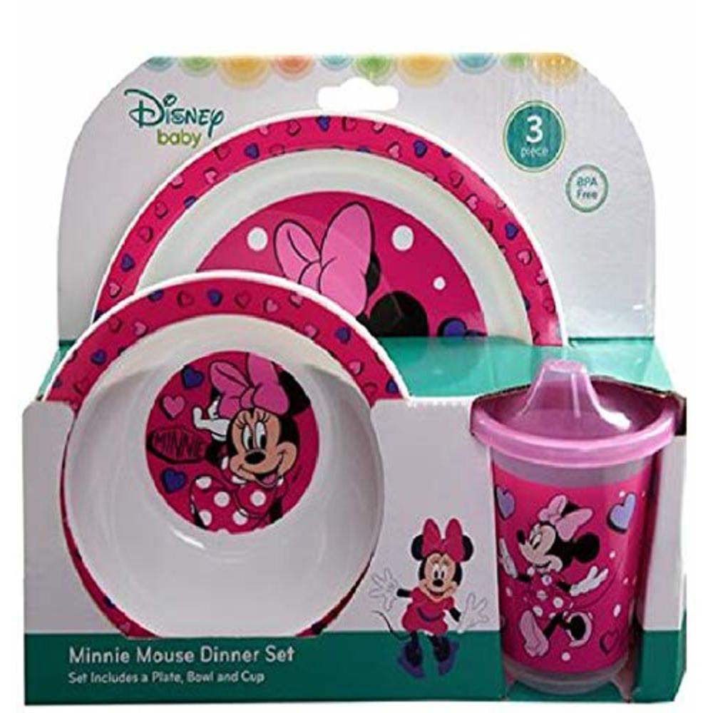 Cudlie Accessories Minnie Mouse 3pc PP Dinner Set in Open Box (Plate, Bowl and Cup)