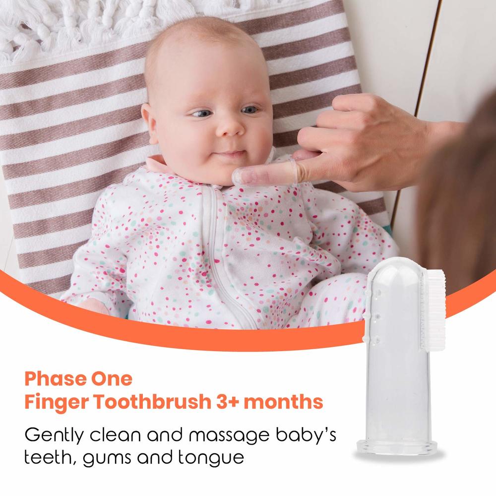 Cherish Baby Care Baby Toothbrush Set (3-24 Months) - BPA-Free Baby Finger Toothbrush, Training Toothbrush & Toddler Toothbrush