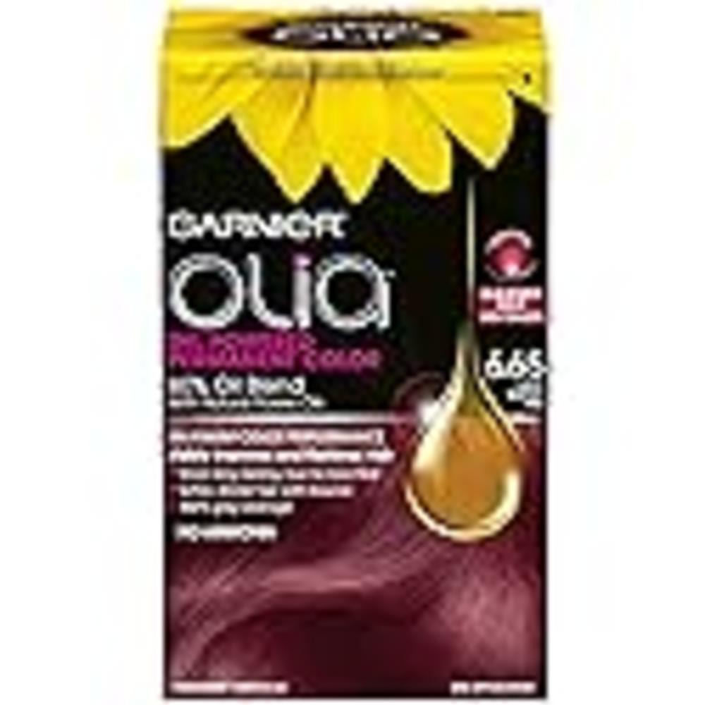 Garnier Olia Oil Powered Permanent Hair Color, 6.65 Light Garnet Red
