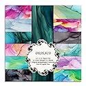 DESEACO Watercolor Scrapbook Paper Pad 12×12, Single-Sided Decopodge Paper, Scrapbooking Assorted-Colors Pattern Paper Pack Card