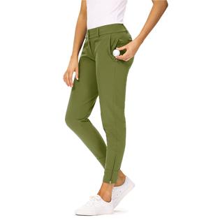 Hiverlay Womens pro Golf Pants Quick Dry Slim Lightweight Work Pants with  Straight Ankle Also for Hiking or Casual Ladies，Olive