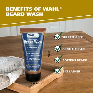 Wahl Beard Wash Face Exfoliator with Essential Oils for Moisturizing Skin  Beard Hair - Manuka Oil, Meadowfoam