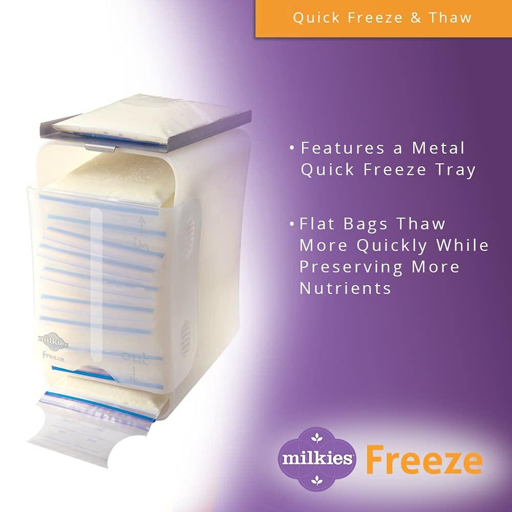 Milkies Fairhaven Health Milkies Freeze Organizer for Breast Milk Storage Bags, Container Storing System for Freezing Breastmilk to Feed