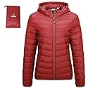 Outdoor Ventures Women\'s Packable Lightweight Full-Zip Puffer Jacket with  Hood Quilted Winter Coat