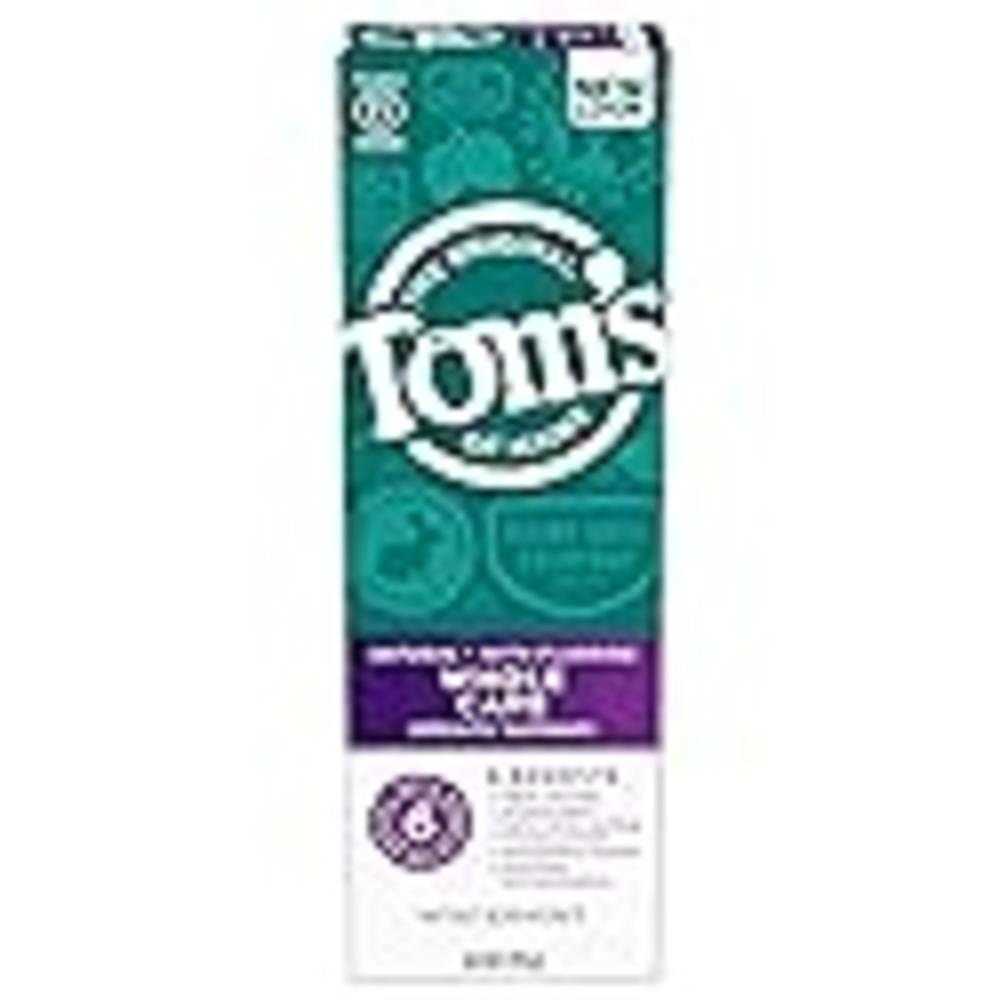 Tom's of Maine Whole Care Natural Toothpaste with Fluoride, Wintermint, 4 oz. (Packaging May Vary)