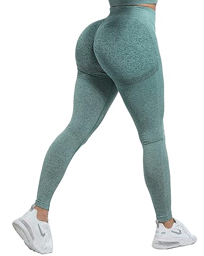 CHRLEISURE Butt Lifting Workout Leggings for Women, Scrunch Butt Gym  Seamless Booty Tight (Forest Green, S)