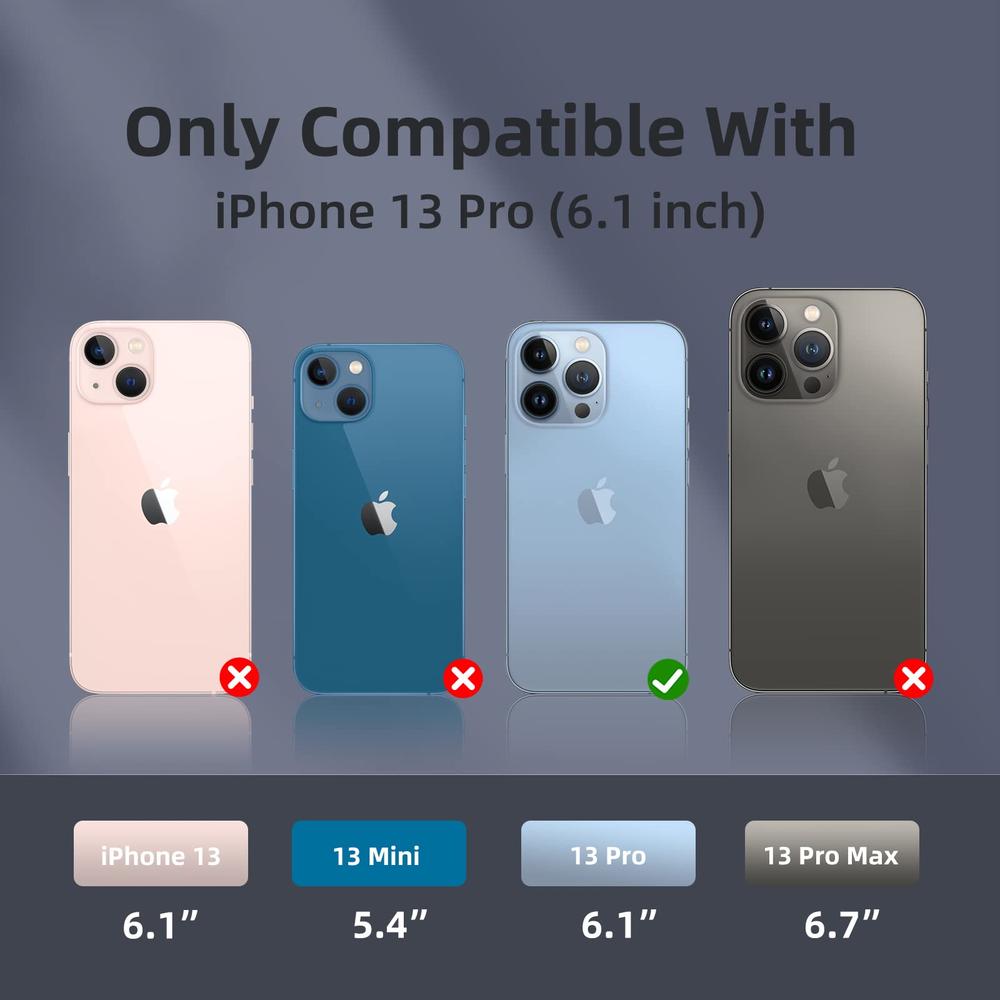 K TOMOTO Compatible with iPhone 13 Pro Case, [Drop Protection] [Anti-Fingerprint] Shockproof Liquid Silicone Cover with Microfib