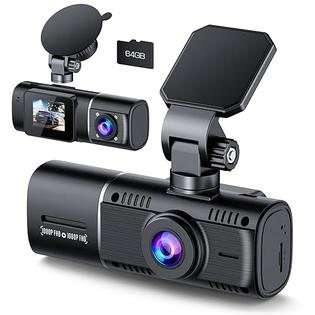 LAMTTO Dual Dash Cam Front and Inside 1080P Dash Camera for Cars IR Night  Vision Car