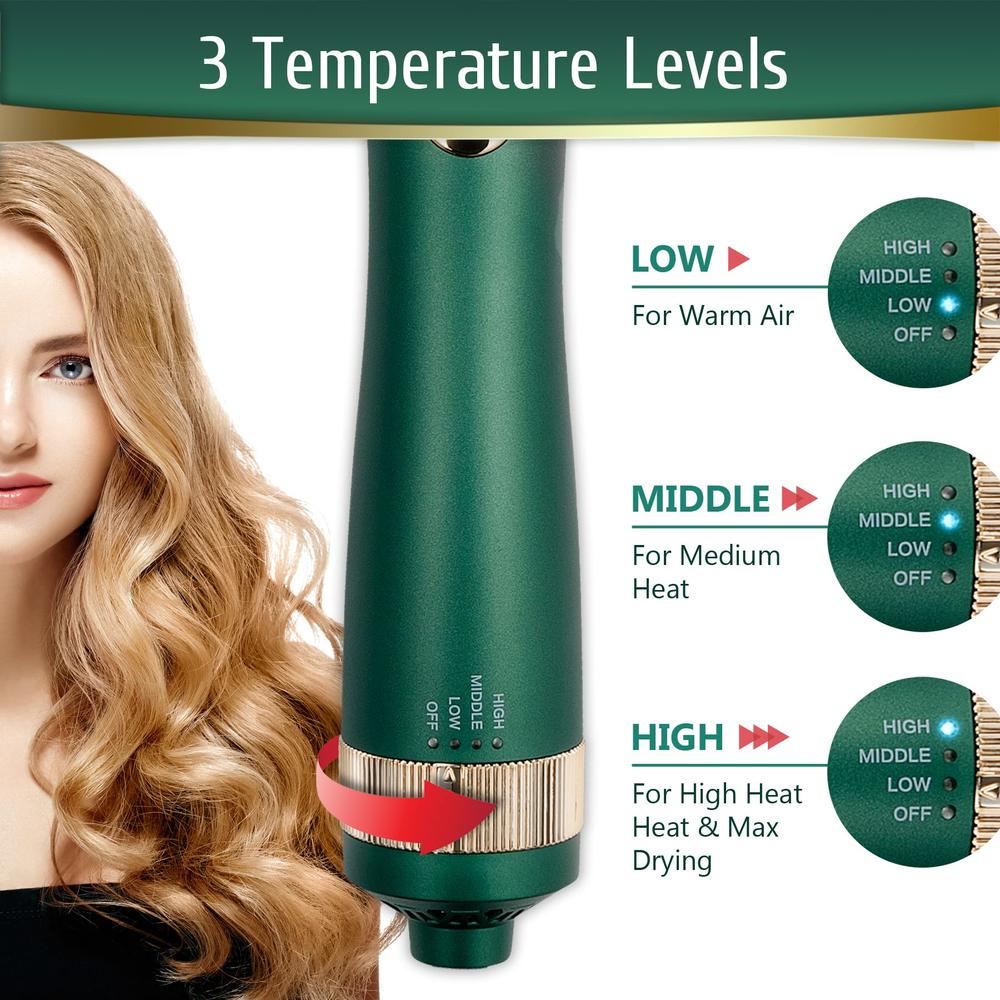 Asani Professional Hot Air Brush for Women, Multipurpose Beauty Hair Dryer Brush for Curling or Straightening, Hair Volumizer, Blow Dr