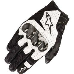 Alpinestars Black/White Sz L Alpinestars SMX-1 Air V2 Vented Leather Motorcycle Glove