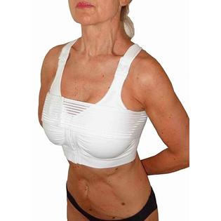 CzSalus Post-op Bra After Breast Enlargement or Reduction + Elastic  stabilizer Band (M, White)