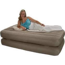 Intex Twin Raised Airbed with Built-in Electric 110V Pump and Tethered Remote Control Air Bed 66945E