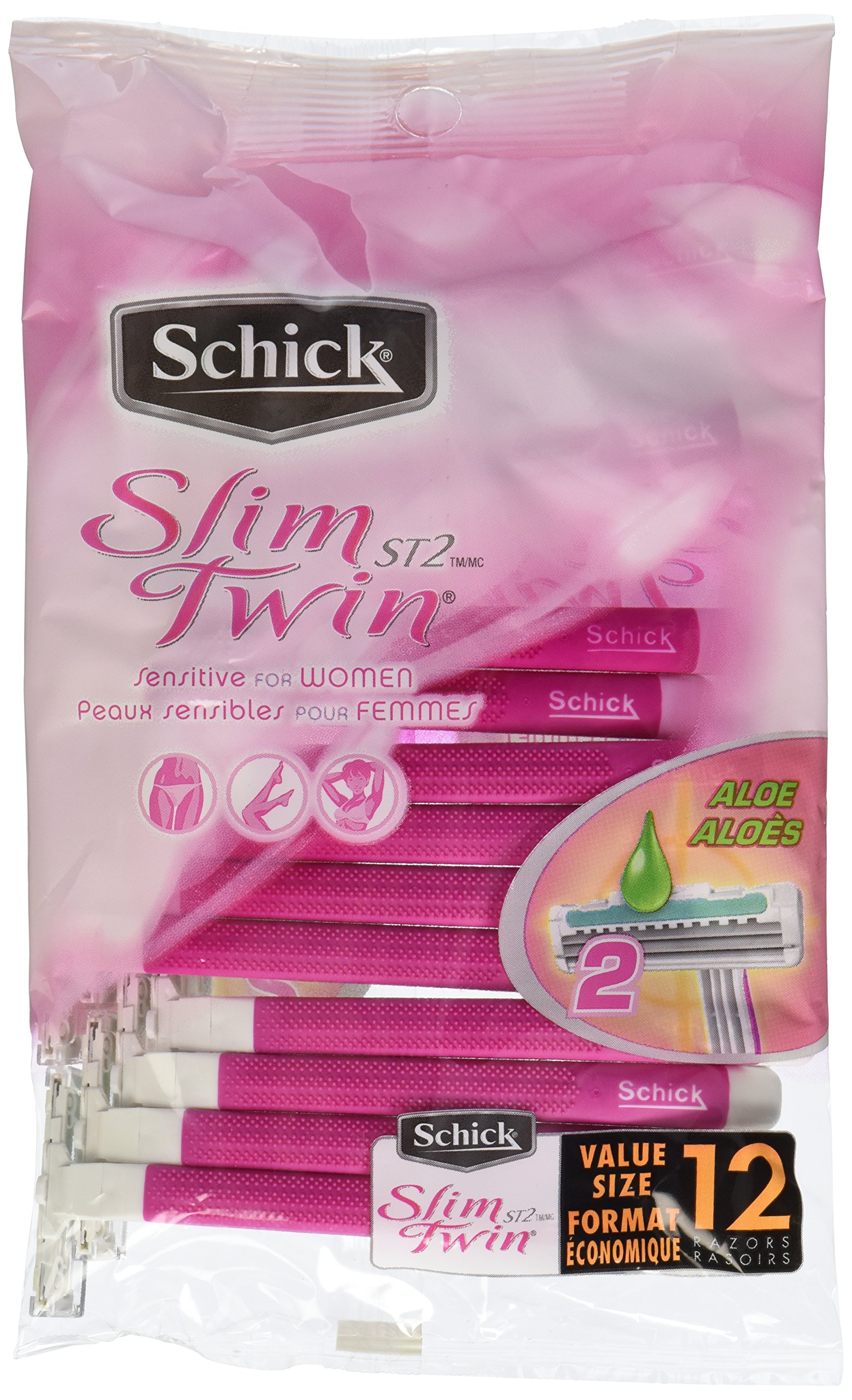 Schick Slim Twin Women\'S Size 12ct Schick Slim Twin Women\'S Disposable Razors