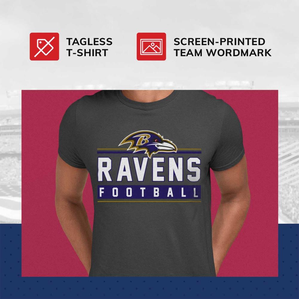 Team Fan Apparel NFL Adult MVP True Fan T-Shirt - Cotton & Polyester - Show Your Team Pride with Ultimate Comfort & Quality (Bal