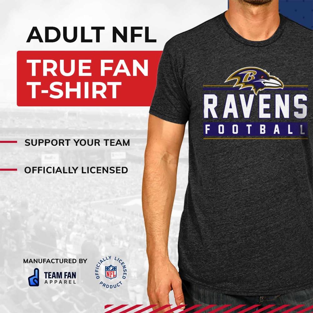 Team Fan Apparel NFL Adult MVP True Fan T-Shirt - Cotton & Polyester - Show Your Team Pride with Ultimate Comfort & Quality (Bal