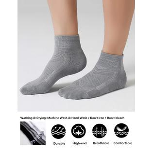 CS CELERSPORT 6 Pairs Women's Running Ankle Socks Athletic Sport Socks  Cushioned