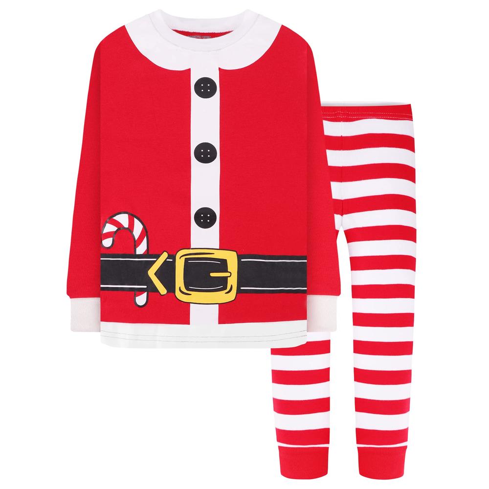 DAUGHTER QUEEN Girls Christmas Pajamas Toddler Kids Boys Xmas PJs Santa Claus Pj Sets 2 Piece 100% Organic Cotton Jammies Childr