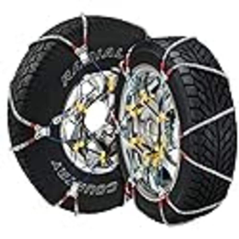 Security Chain Company SZ447 Super Z6 Cable Tire Chain for Passenger Cars, Pickups, and SUVs - Set of 2, silver