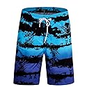 APTRO Men's Swim Trunks Stripes Board Shorts Beach Swimwear #1803 Blue 5X