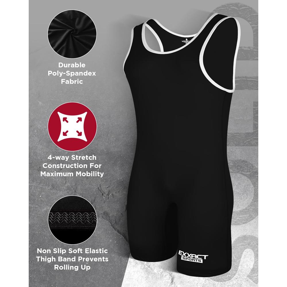 Exxact Sports Plain Wrestling Singlet, Powerlifting Singlet Youth ...