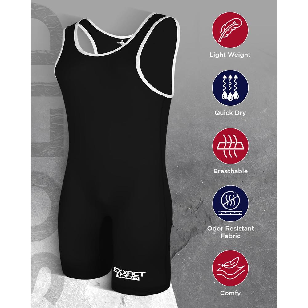 Exxact Sports Plain Wrestling Singlet, Powerlifting Singlet Youth ...